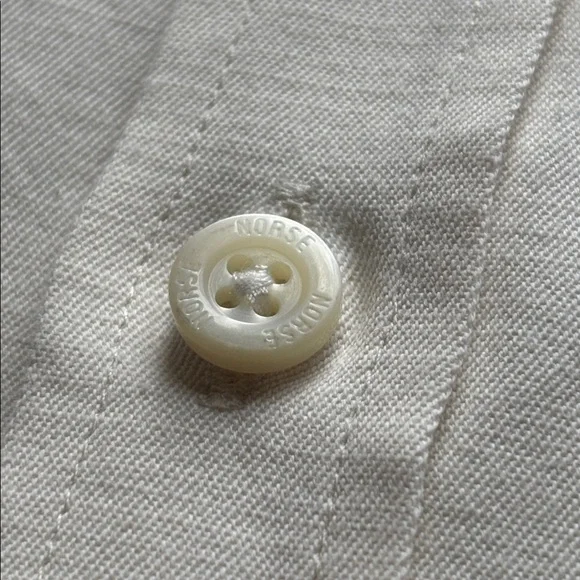 Norse Projects Men’s Beige Off-White Anton Denim Button Front L/S Shirt XL - Picture 4 of 11